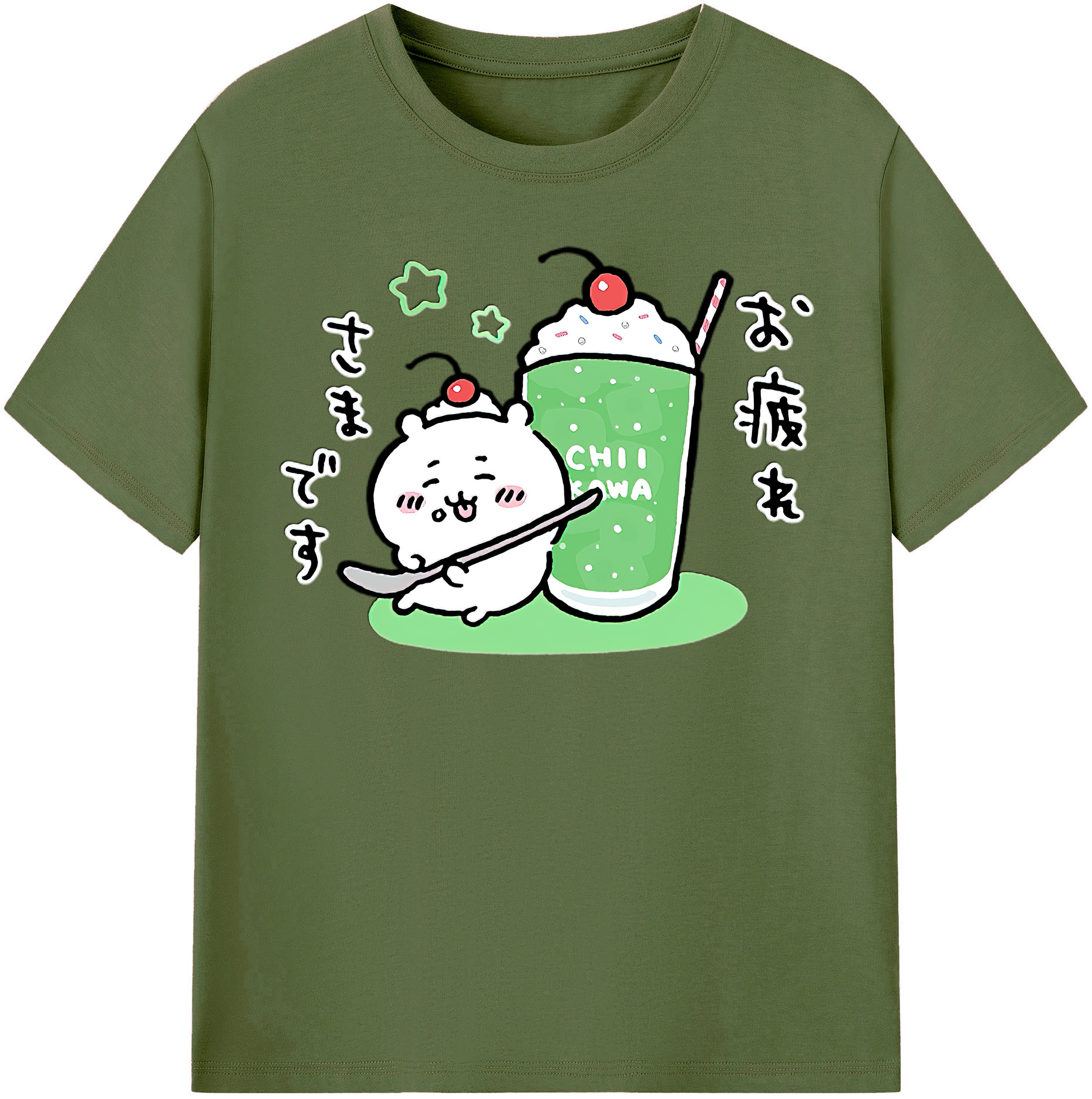 （画像用） ちいかわ ちいかわ Chii-kawa chiikawa 綿100％半袖Tシャツ（フロントプリント）